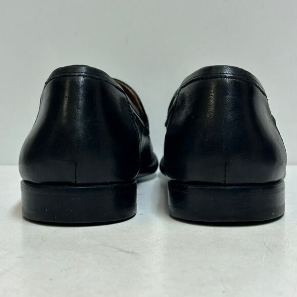 EUC Salvatore Ferragamo Black Calf Penny Loafer Moccasin Made in Italy VTG 7 D